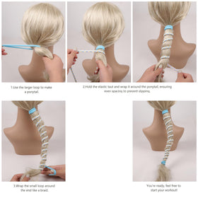 Ivyu close-up of a single braided wrap revealing texture and gentle hold benefit