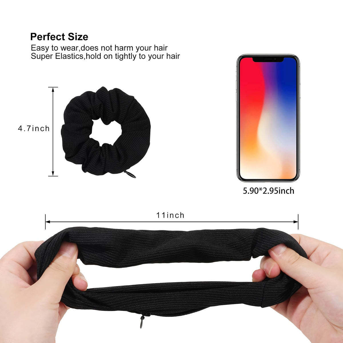 Ivyu zipper pocket open revealing space for cash and small essentials