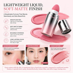 IWAWA application on cheek demonstrating natural radiant finish