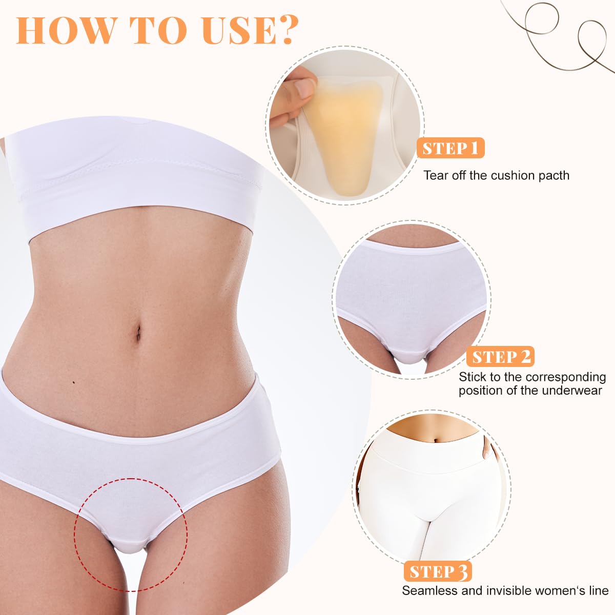 IYRNISFEM small teardrop pad hidden under leggings for smooth look
