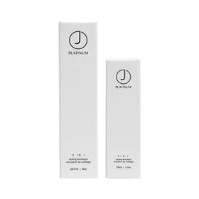 J Beverly Hills label and pump dispenser highlighting ingredient callouts