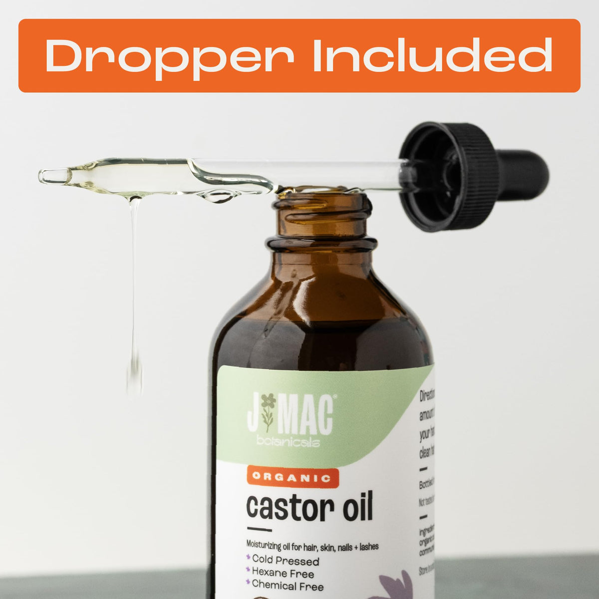 j mac botanicals dropper dispensing precise oil amount for controlled application