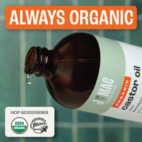 J MAC BOTANICALS packaging and neck seal indicating protected freshness