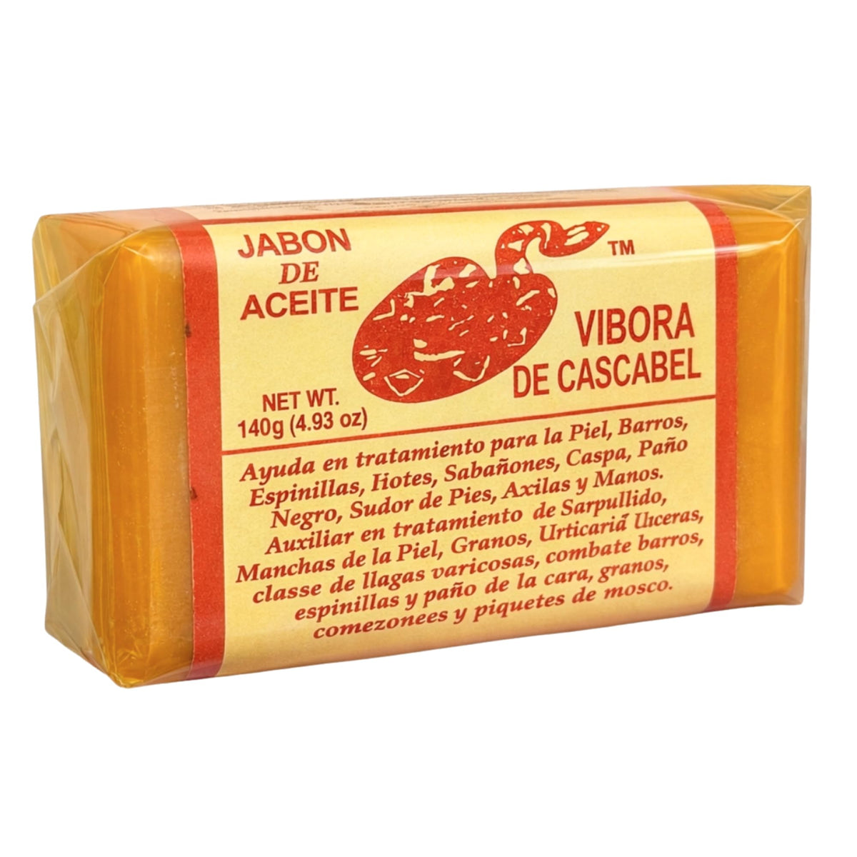 JABON DE ACEITE VIBORA DE CASCABEL individually wrapped bar ready for travel convenience