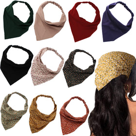Jaciya floral headscarf front view showing elegant fit and instant style