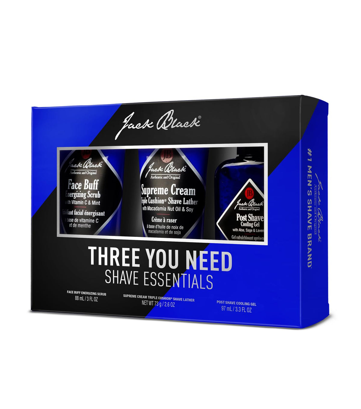 Jack Black cooling gel absorbing quickly into skin to soothe post-shave irritation