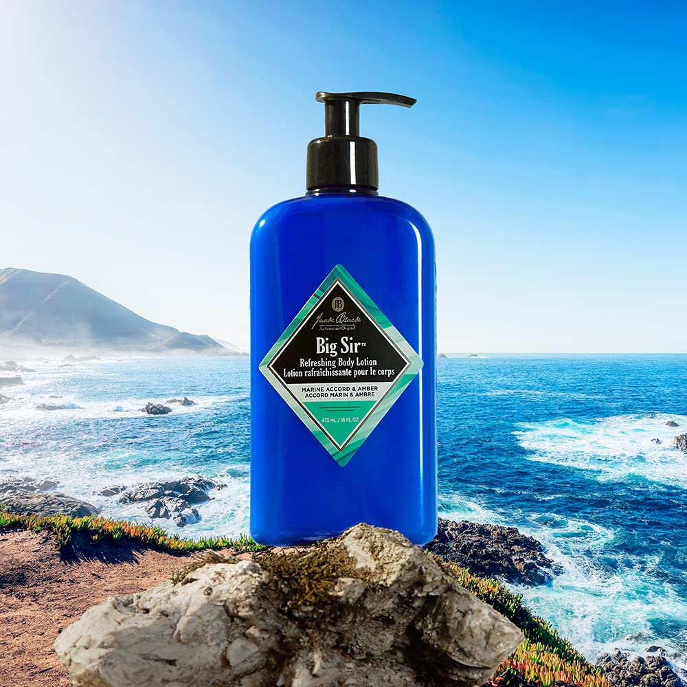 Jack Black lotion texture on hand showing fast absorption and lightweight hydration