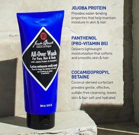 Jack Black close-up of rich lather texture for effective gentle cleansing
