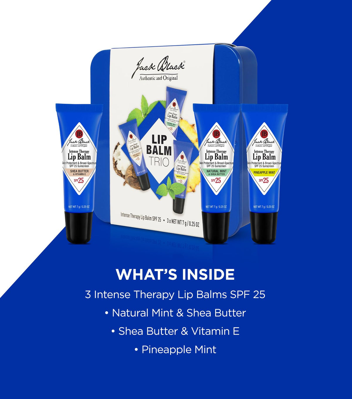 Jack Black close-up of balm tip texture demonstrating smooth, hydrating finish