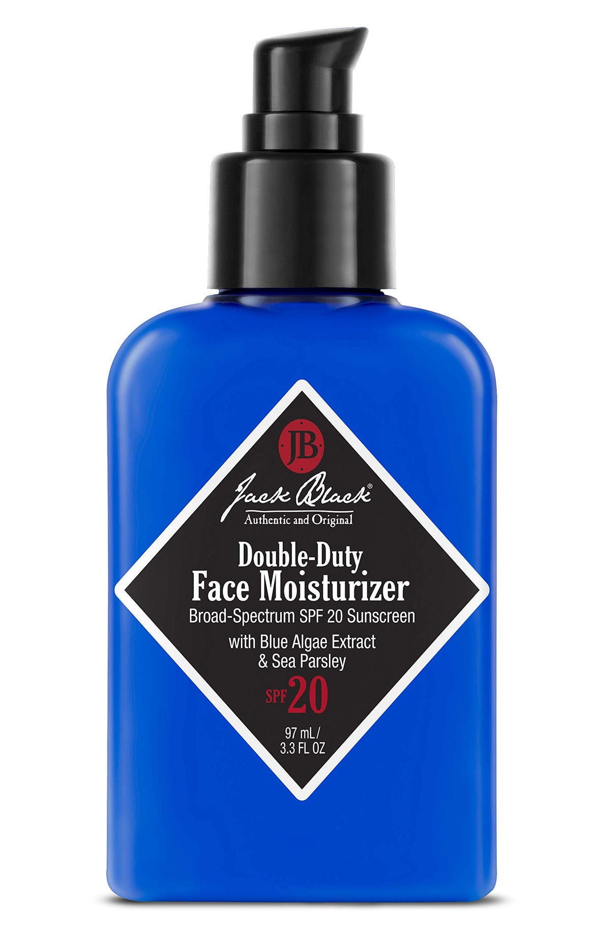 Jack Black front packaging showing bottle and SPF 20 benefit