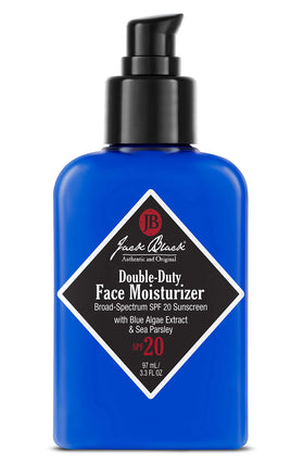 Jack Black front packaging showing bottle and SPF 20 benefit