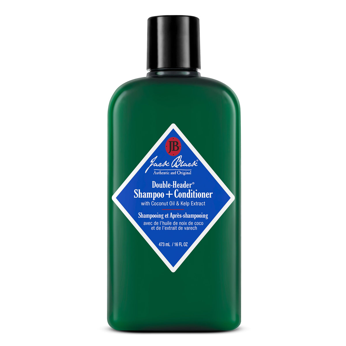 Jack Black front bottle showing label and pump for easy dispensing and clear benefits