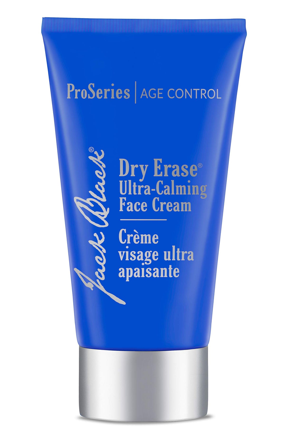 Jack Black front packaging showing 2.5 fl oz jar and calming moisturizer benefits