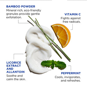Jack Black Face Buff textured scrub close-up highlighting micro-fine bamboo grains for gentle exfoliation