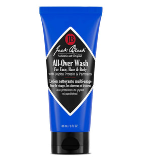 Jack Black front bottle showing label and compact travel size benefit