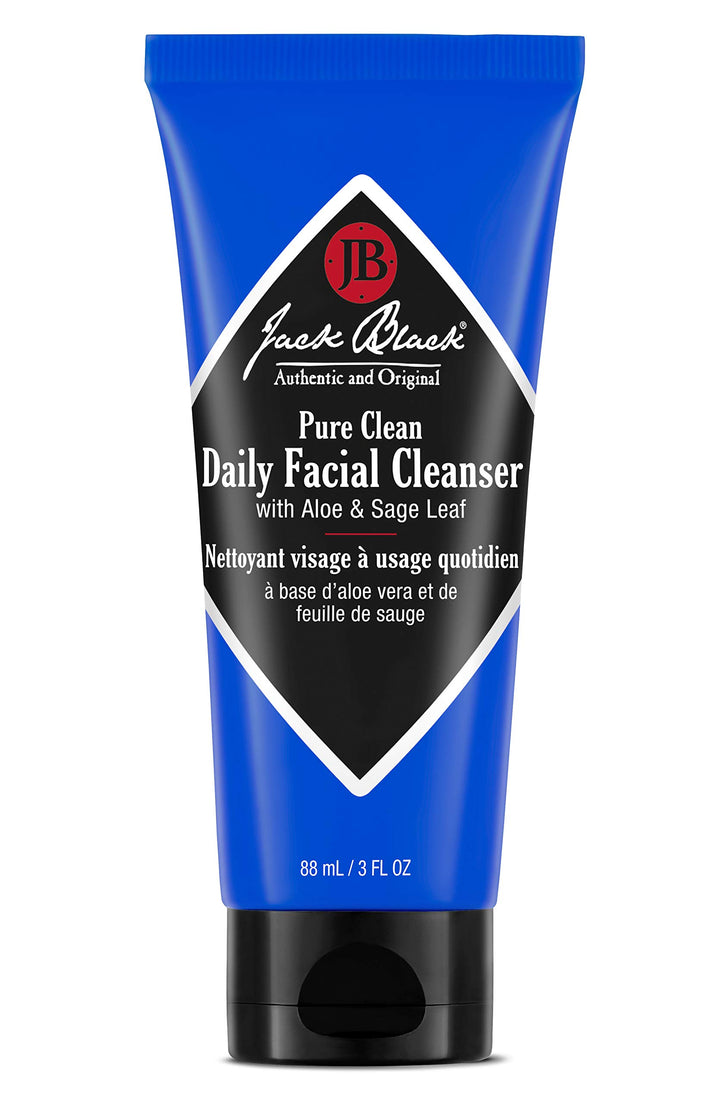Jack Black front packaging of the cleanser showing label and travel-friendly size