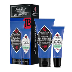 Jack Black front packaging showing moisturizer and lip balm for convenient protection