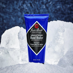 Jack Black 3 fl oz tube beside everyday items showing travel-friendly size and convenience