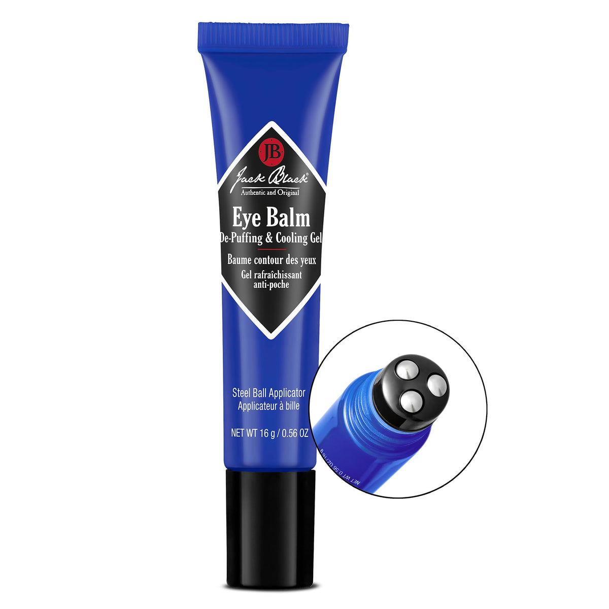 Jack Black gel in hand demonstrating compact size and easy use for on-the-go refreshing