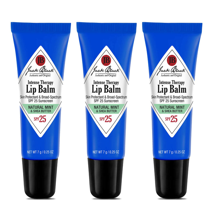 Jack Black front packaging showing three tubes and SPF protection benefit