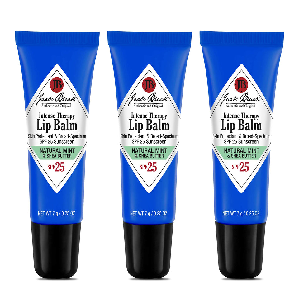 Jack Black front packaging showing three tubes and SPF protection benefit