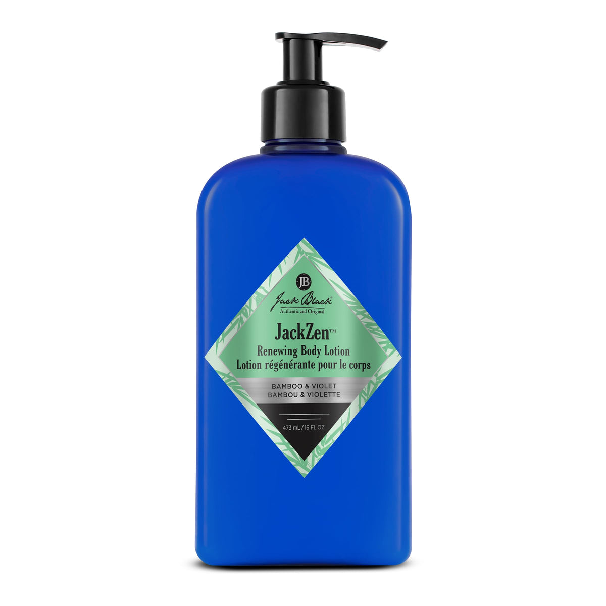 Jack Black Jackzen lotion front packaging showing label and size - benefit: clear product ID