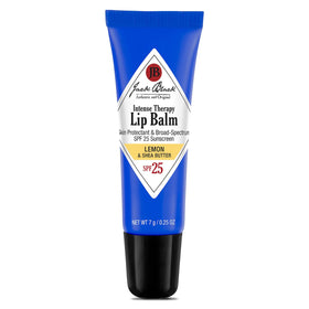 Jack Black lip balm front tube showing label and SPF 25 protection benefit