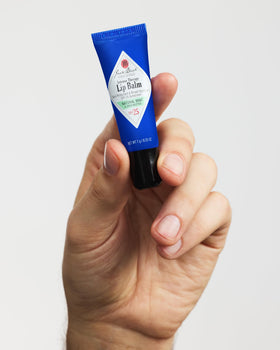 Jack Black lip balm texture close-up highlighting smooth fast-absorbing finish