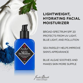 Jack Black cream texture close-up highlighting lightweight hydration