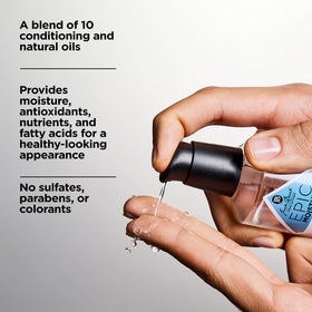 Jack Black oil texture closeup showing lightweight formula and silky finish