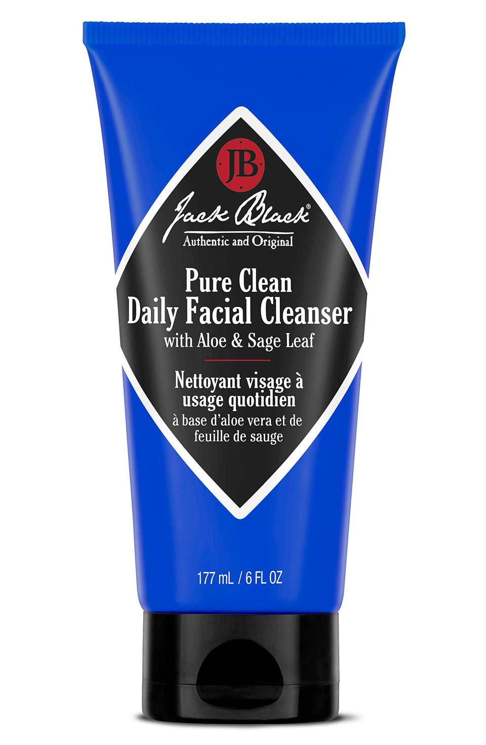 Jack Black bottle front packaging showing label and 6 oz size, clear cleansing benefit