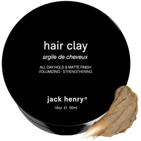 Jack Henry front jar showing clean matte packaging and benefit of natural hold