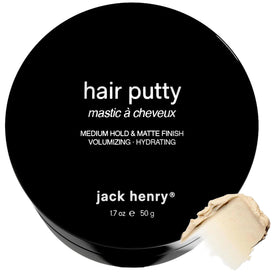 Jack Henry front jar showing clean styling putty and brand benefits