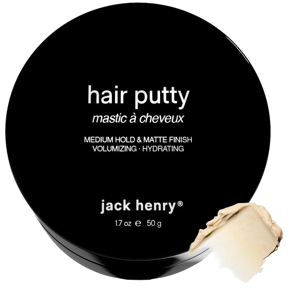 Jack Henry front jar showing clean styling putty and brand benefits