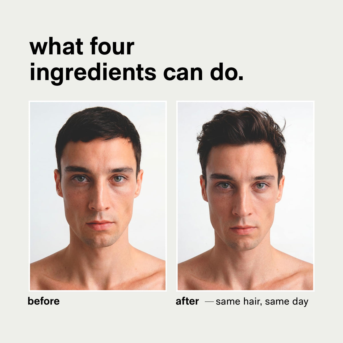 Jack Henry styled hair side profile showing matte texture and flexible hold benefit