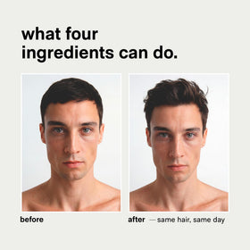Jack Henry styled hair side profile showing matte texture and flexible hold benefit