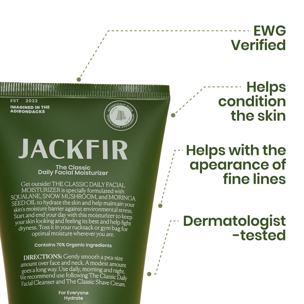jackfir close-up texture showing smooth cream for fast absorption