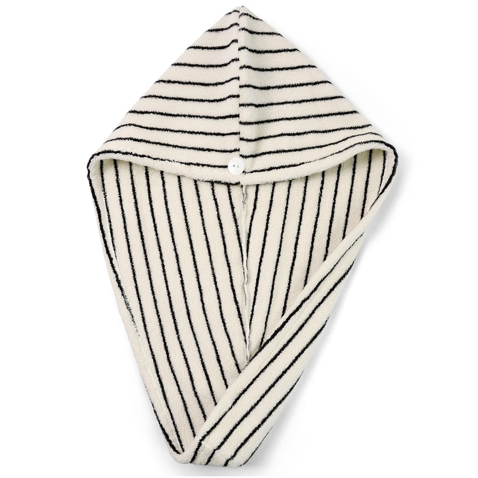 Jacquotha front view striped turban showing shape and modern style benefits