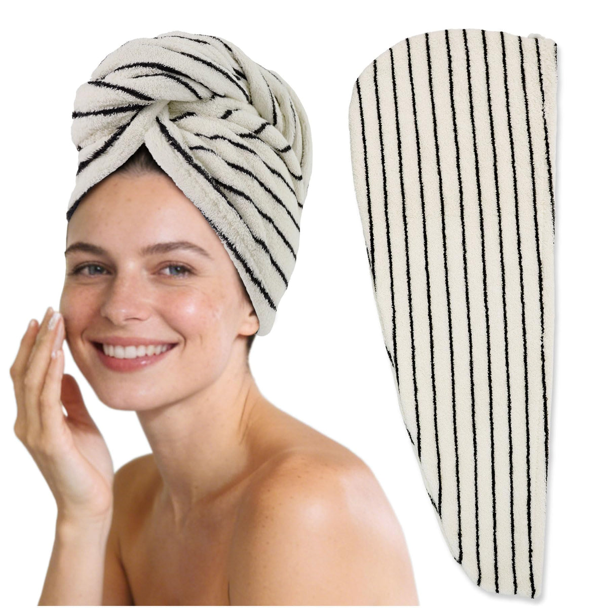 Jacquotha towel in spa-style bathroom showing stylish look and relaxation benefit