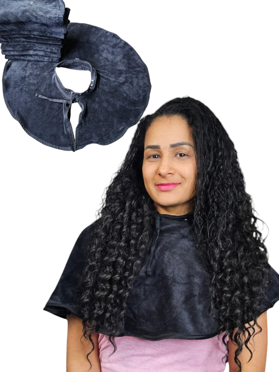 JADASH PRODUCTS front view of shoulder towel showing full coverage benefit