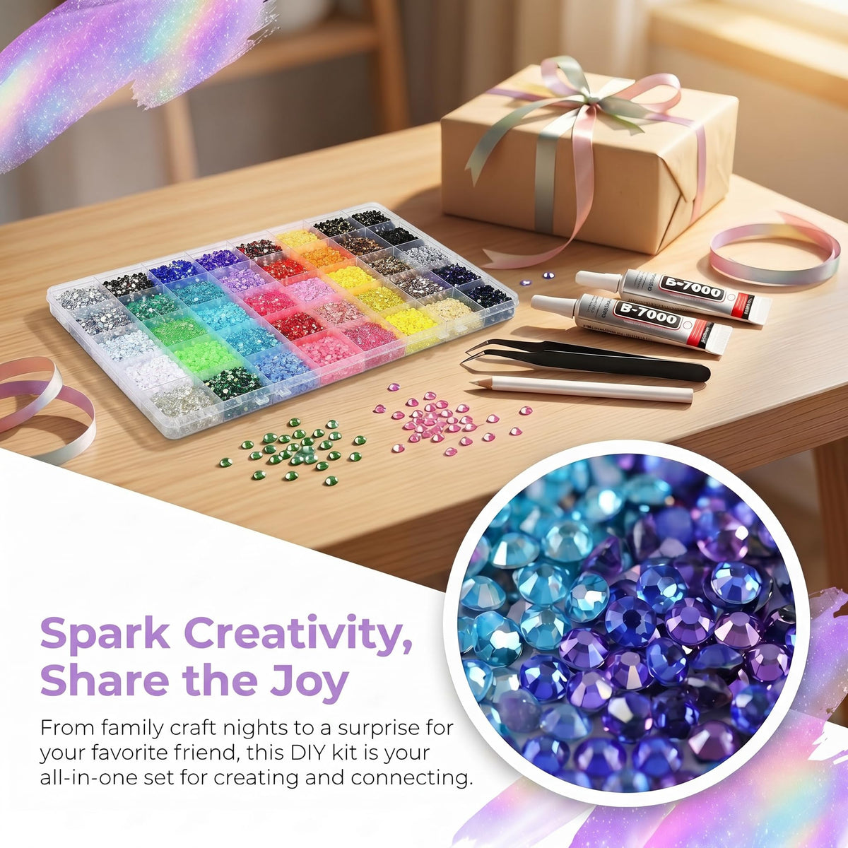 JAFLLMRI rhinestones applied to nail art demonstrating small-scale embellishment and professional finish