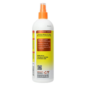 Jamaican Mango & Lime applied to braided scalp showing soothing, non-greasy comfort