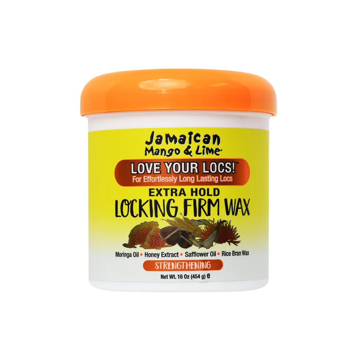 Jamaican Mango & Lime locking wax jar front showing label and packaging benefit control