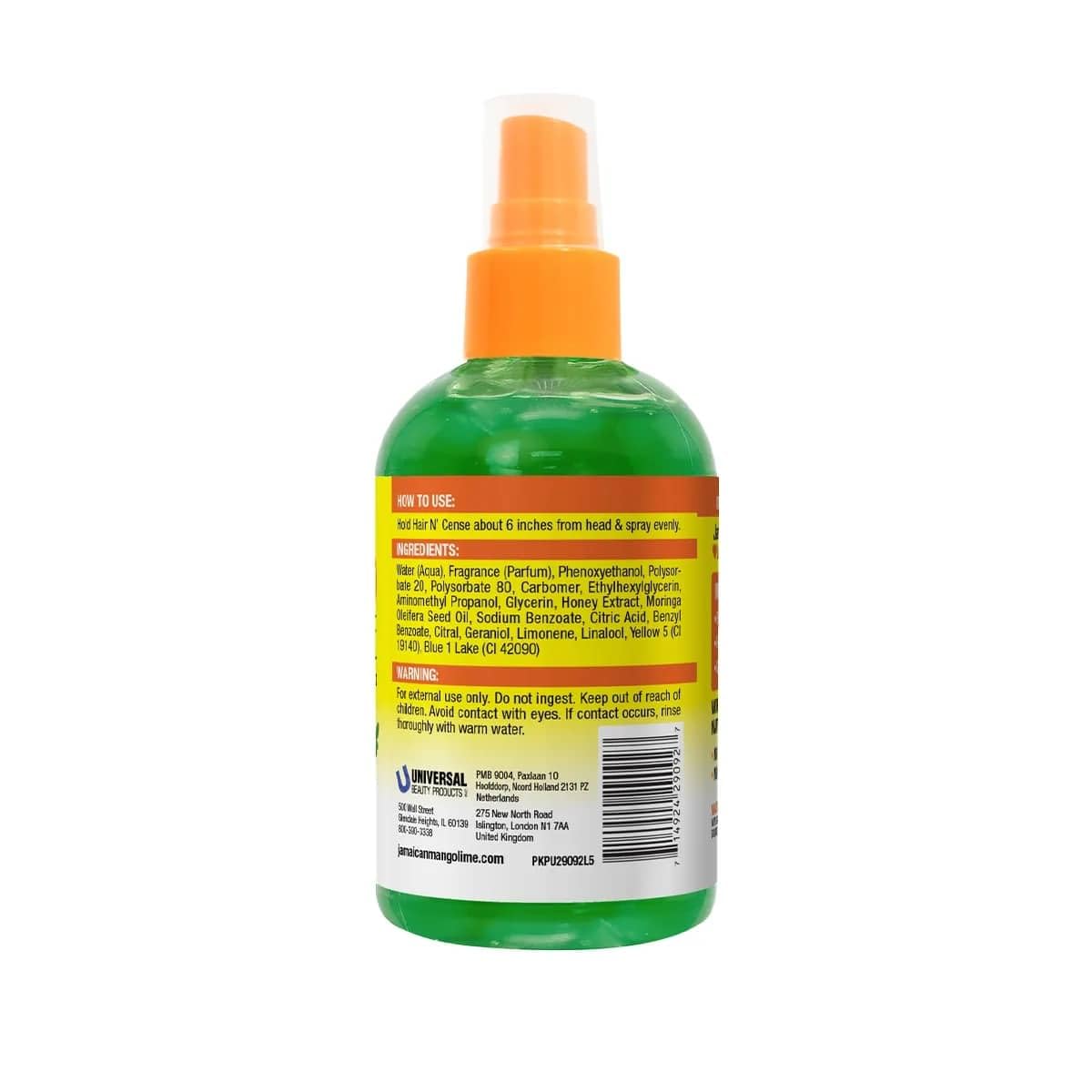 Jamaican Mango & Lime mist close-up demonstrating fine spray and fast absorption