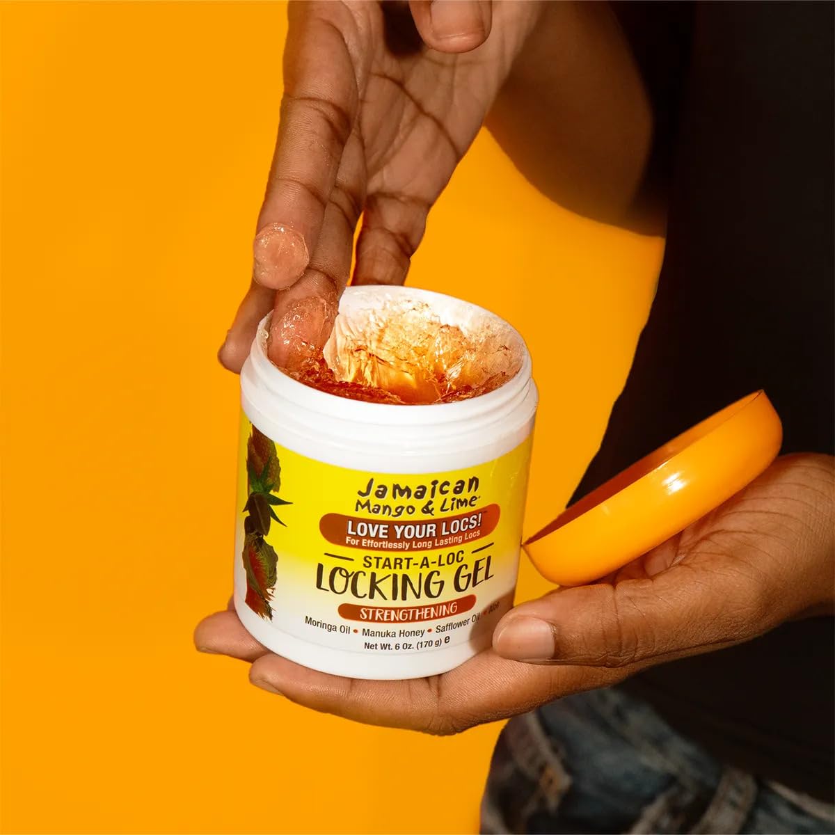 Jamaican Mango & Lime scalp close-up showing hydrated roots