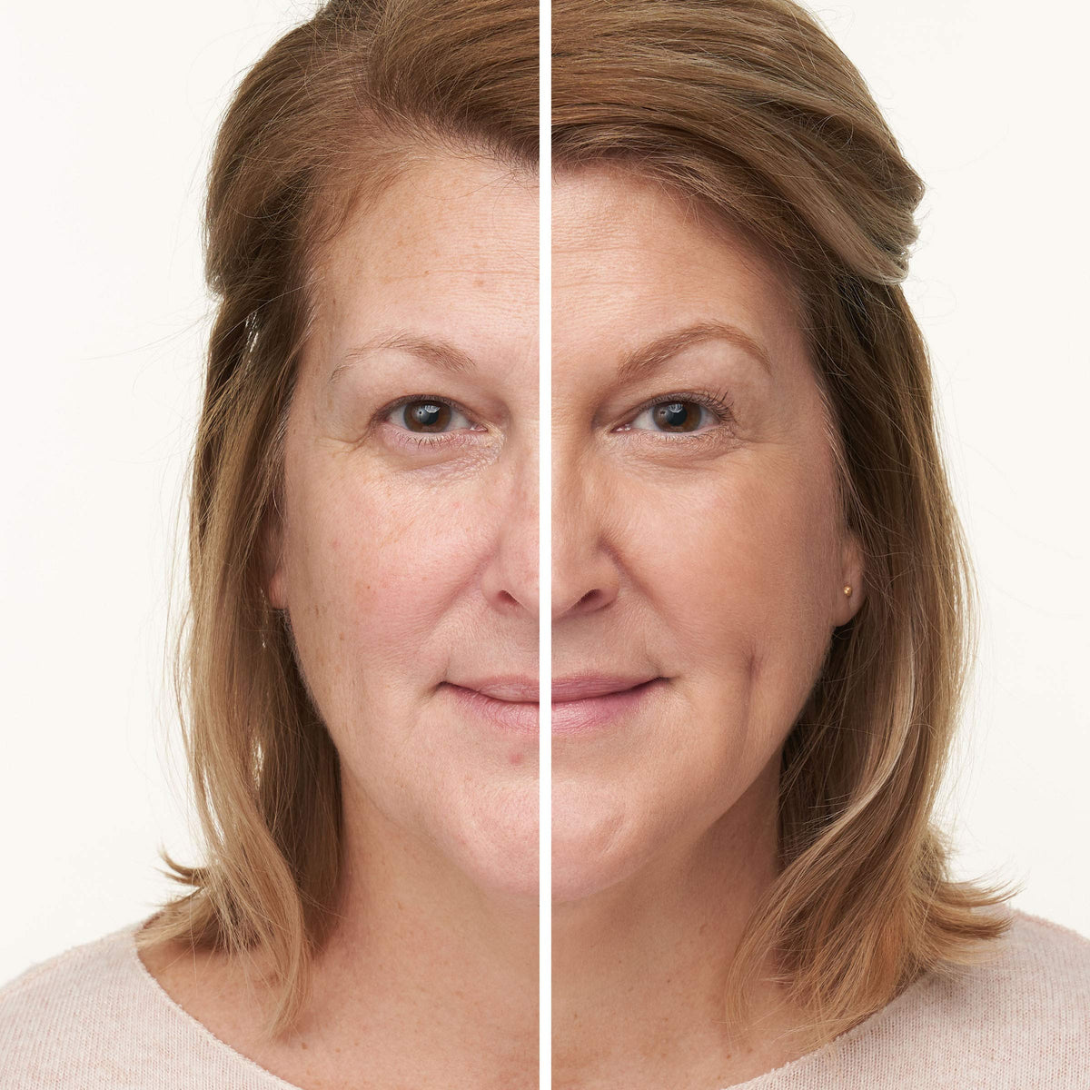 jane iredale powder applied to skin showing even coverage and natural glow