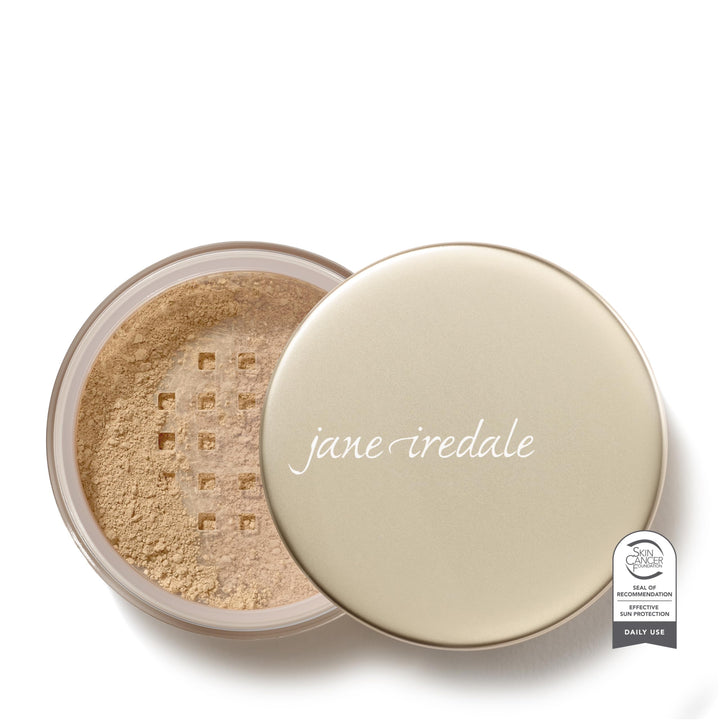 jane iredale front packaging showing warm sienna shade and product benefits