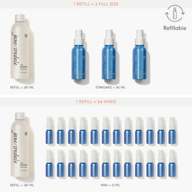 jane iredale spritz action on model providing instant refreshing skin boost