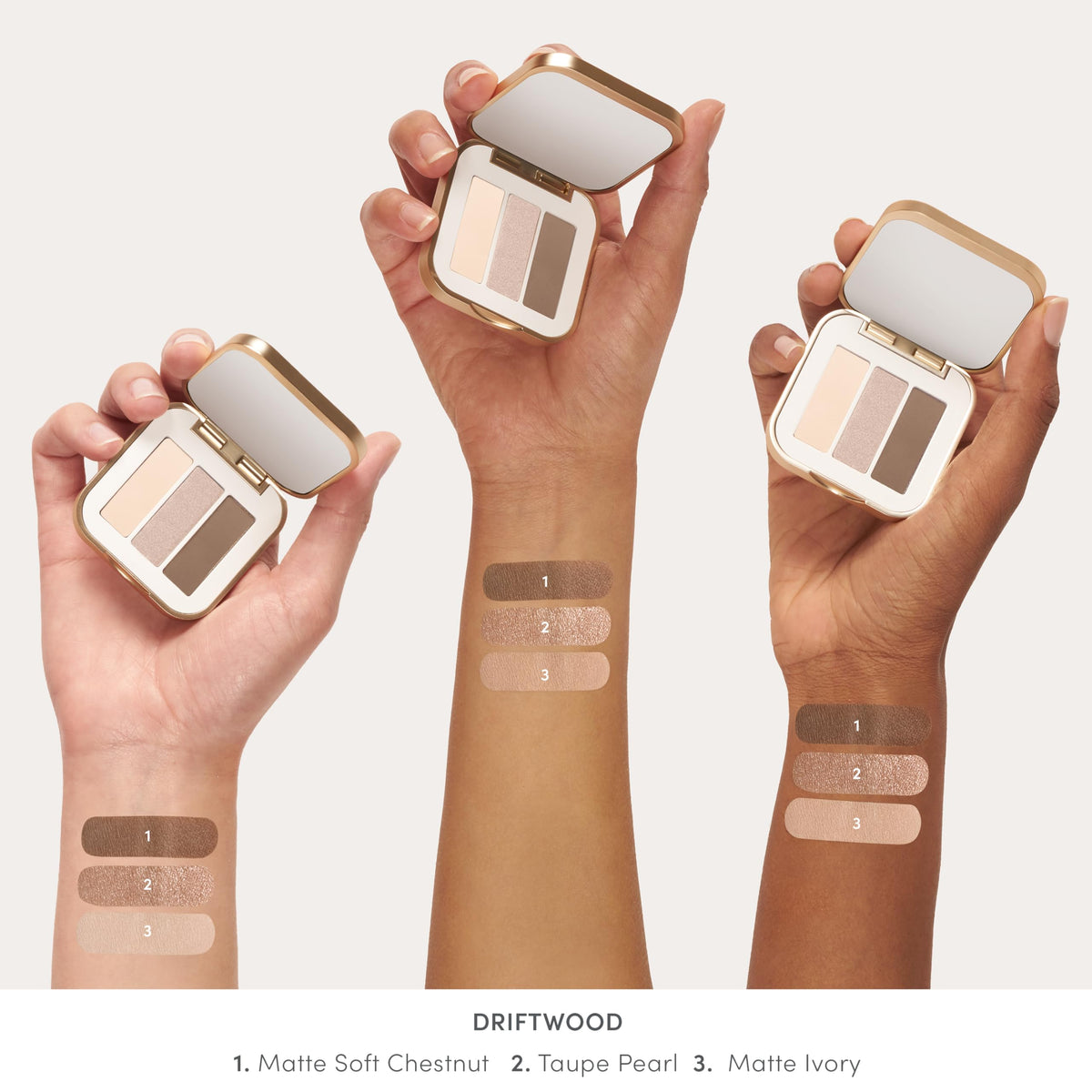 jane iredale compact held in hand showing travel-friendly size benefit