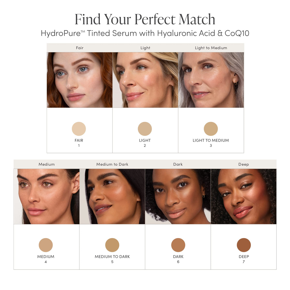 jane iredale swatches on skin showing sheer, blendable coverage